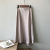 Elegant Satin Midi Skirt