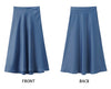 Elegant Satin Midi Skirt