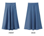 Elegant Satin Midi Skirt